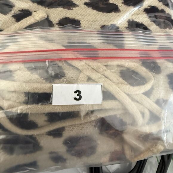 Zara Jacquard Knit Leopard Top Small Animal Print Long Sleeve Sweater Backless - Picture 9 of 9